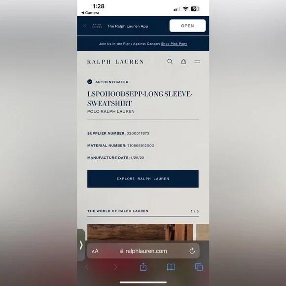 Ralph Lauren Men’s Graphic Hoodie Sweater Medium With Pockets Brand New - Picture 5 of 7